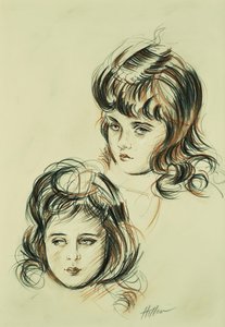 Zwei Studien von Ellen, der Tochter des Künstlers von Paul Cesar Helleu