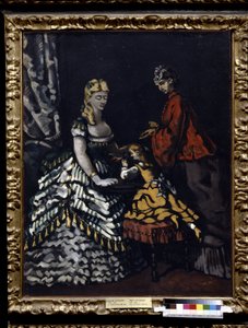 Interieur mit zwei Frauen und einem Kind von Paul Cézanne