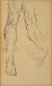 Beinstudie. Zeichnung von Paul Cézanne