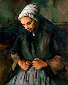 Alte Frau am Rosenkranz von Paul Cézanne