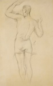 Stehender Badender