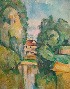 Landhaus an einem Fluss, um 1890
