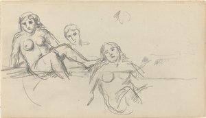 Sitzender Badender [verso] von Paul Cézanne