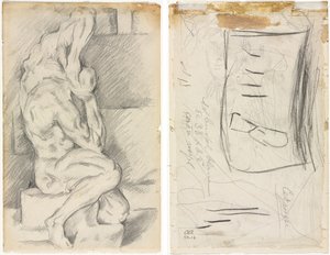 Skizze einer anatomischen Skulptur (recto) Skizze von Madame Cézanne (verso)