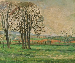 Die kahlen Bäume in Jas de Bouffan, 1885-1886 von Paul Cézanne