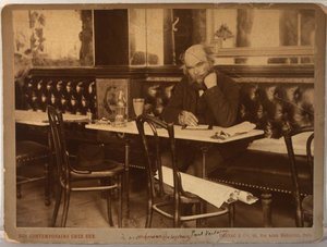 Paul Verlaine im Café François 1er in Paris, 1892