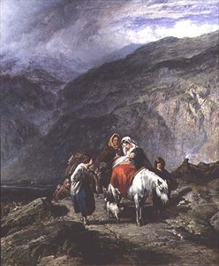 Zigeunerfamilie auf einem Bergpfad von Paul Falconer (attr. to) Poole