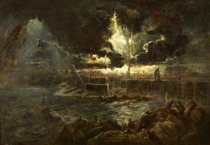 Die Zerstörung von Pompeji, um 1835 von Paul Falconer Poole