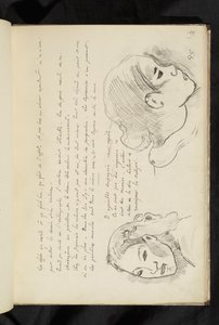 Vorher und Nachher - Text und zwei Zeichnungen eines Mädchens von Paul Gauguin