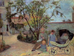 Figuren in einem Garten, ca. 1881