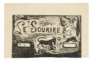 Fuchs, Büsten von zwei Frauen und ein Kaninchen, Kopfstück für Le sourire von Paul Gauguin