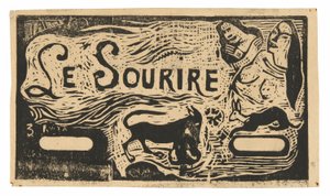 Fuchs, Büsten von zwei Frauen und ein Kaninchen, Kopfstück für Le sourire von Paul Gauguin