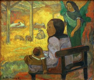 Kleines Kind (Tahitische Weihnacht) von Paul Gauguin