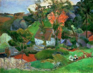 Die Frau mit dem Krug, oder Landschaft in Pont-Aven
