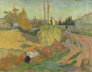 Landschaft bei Arles, 1888 von Paul Gauguin