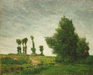 Landschaft mit Pappeln