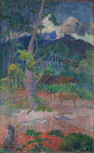 Landschaft mit einem Pferd von Paul Gauguin
