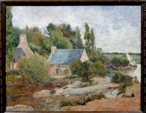 Die Wäscherinnen in Pont-Aven. Gemälde von Paul Gauguin (1848-1903) 1886. Paris, Musée d