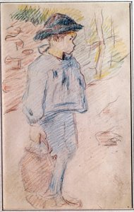 Kleiner bretonischer Junge mit Eimer Skizze von Paul Gauguin
