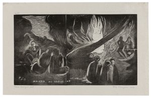 Mahna no varua ino (Der Teufel spricht), aus der Noa Noa Suite von Paul Gauguin