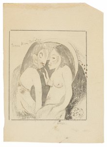 Parau Hina Tefatou (Worte zwischen Göttin des Mondes und Gott der Erde) von Paul Gauguin