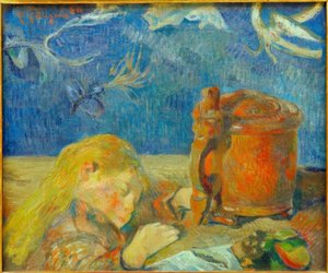 Porträt von Clovis Gauguin (Das schlafende Kind) von Paul Gauguin