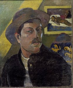 Porträt des Künstlers mit Hut von Paul Gauguin