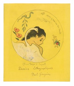 Projet d’assiette (Leda) (Entwurf für einen Teller [Leda]), Frontispiz aus der Volpini Suite von Paul Gauguin