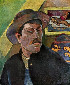 Selbstporträt mit Hut, 1893-1894, 1939 von Paul Gauguin