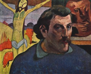 Selbstporträt mit dem gelben Christus, 1889, 1939 von Paul Gauguin