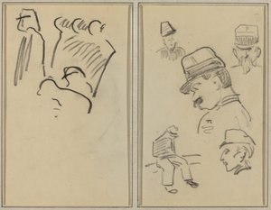 Soldaten; Vier Soldaten und eine sitzende Figur (verso)
