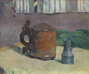 Stillleben: Holztankard und Metallkrug, 1880 von Paul Gauguin
