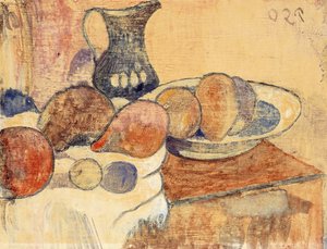 Stillleben mit Krug und Früchten, ca. 1899 von Paul Gauguin