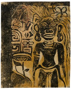 Tahitianisches Idol, die Göttin Hina, 1894-95 von Paul Gauguin