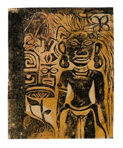 Tahitianisches Idol—die Göttin Hina von Paul Gauguin