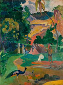 Matamoe (Tod), Landschaft mit Pfauen