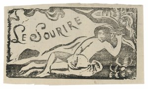 Tahitianische Frau, Kopfstück für Le sourire von Paul Gauguin