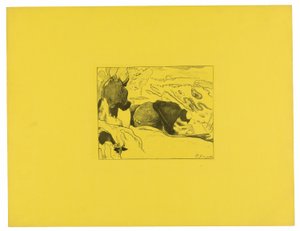 Die Wäscherinnen, aus der Volpini Suite von Paul Gauguin