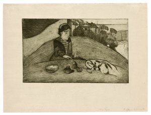 Die Frau mit Feigen von Paul Gauguin