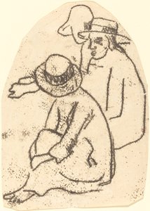 Drei Tahitianer, Studie für La soeur de charite, 1899-1902