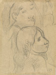 Zwei Marquesaner [verso], um 1902 von Paul Gauguin