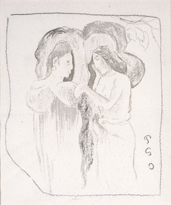 Zwei tahitianische Frauen, ca. 1894 von Paul Gauguin