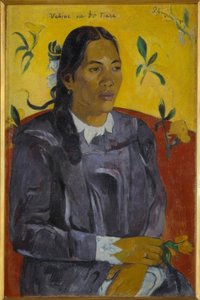 Frau mit Blume