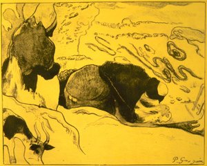 Wäscherinnen, aus der Volpini Suite: Dessins lithographiques, 1889 von Paul Gauguin
