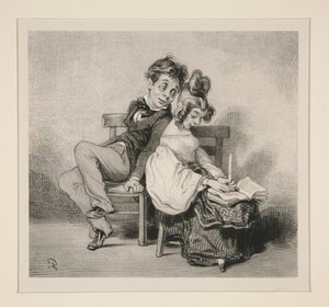 (Sanfte Unterhaltung) von Paul Gavarni
