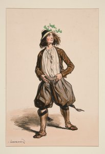 Ziegenhirt. Strohhut. von Paul Gavarni