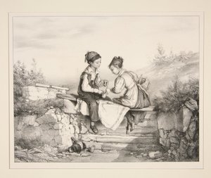 Frühstück des Jungen von Paul Gavarni