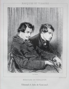 Edmond und Jules de Goncourt von Paul Gavarni