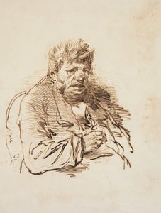 Kopf eines alten Mannes von Paul Gavarni