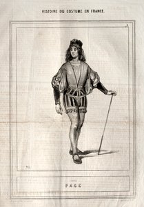 Historische Kostüme in Frankreich: Page